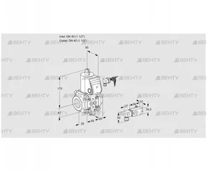 VAS240R/NW (88004291) Газовый клапан Kromschroder