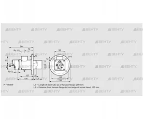 BIO 65HB-200/135-(34A)E (84099565) Газовая горелка Kromschroder