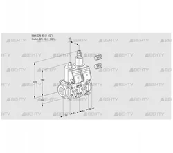 VCS3E40R/40R05NLWR3/PPPP/PPPP (88103745) Сдвоенный газовый клапан Kromschroder