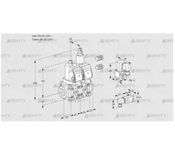 VCS1E20R/20R05NLWSR3/-3PP/ZYPP (88105846) Сдвоенный газовый клапан Kromschroder