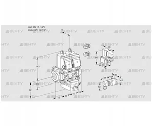 VCG1E15R/15R05NGEWR3/2-PP/PPBY (88103182) Клапан с регулятором соотношения Kromschroder