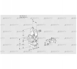 VAD125R/NW-100A (88006355) Газовый клапан с регулятором давления Kromschroder