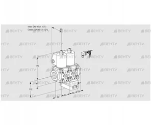 VCG2E40R/40R05NGEQL3/MMMM/PPPP (88101204) Клапан с регулятором соотношения Kromschroder