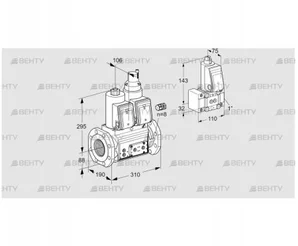 VCS780F05NLWR3E/PPPP/PPZ- (88206635) Сдвоенный газовый клапан Kromschroder