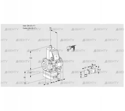 VAD1E25R/25R05D-25VKR/-3/3- (88104499) Газовый клапан с регулятором давления Kromschroder