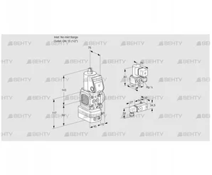 VAD1-/15R/NW-100B (88001160) Газовый клапан с регулятором давления Kromschroder