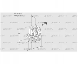 VCS2E25R/25R05NNKR/PPPP/MMMM (88103616) Сдвоенный газовый клапан Kromschroder