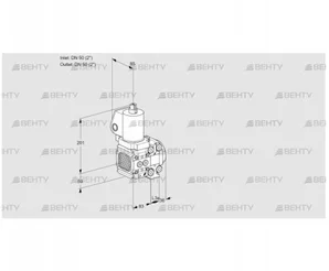 VAS3T50N/50N05FNVQSL/PP/PP (88107289) Газовый клапан Kromschroder