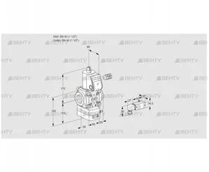 VAD240R/NW-50A (88034048) Газовый клапан с регулятором давления Kromschroder