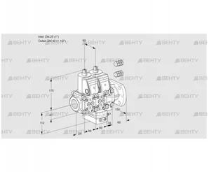 VCH2E25R/40F05NHEVWR3/PPPP/PPPP (88101881) Клапан с регулятором расхода Kromschroder