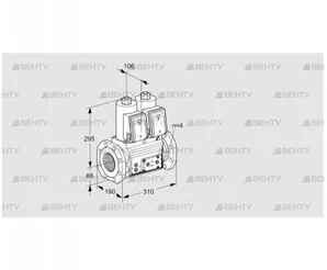 VCS7T80A05NNQRE/PPPP/PPPP (88202841) Сдвоенный газовый клапан Kromschroder