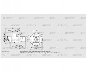 BIO 100HM-400/235-(67)EB (84199027) Газовая горелка Kromschroder