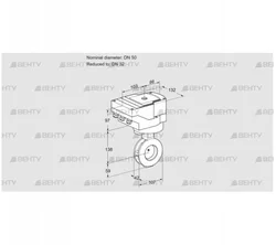 IBAF50/32Z05/20-60W3TR10 (88303166) Дроссельная заслонка Kromschroder