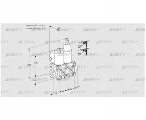 VCS2E40R/40R05NLWL6/PPPP/PPPP (88105611) Сдвоенный газовый клапан Kromschroder