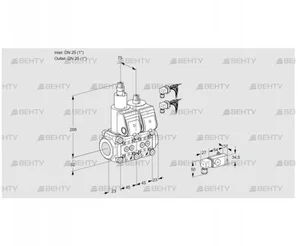 VCS1E25R/25R05LNWR6/-3PP/PPPP (88105537) Сдвоенный газовый клапан Kromschroder