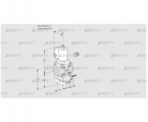 VAG125R/NWSLAE (88032047) Газовый клапан с регулятором соотношения Kromschroder