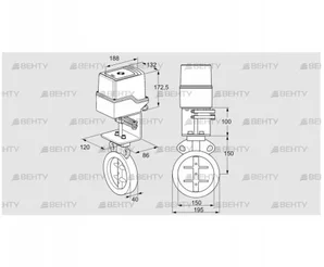 IDR150Z03D350AS/50-15Q15E (88303364) Дроссельная заслонка Kromschroder