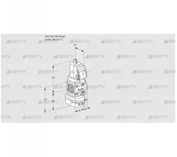 VAD1T-/25N/NQSR-100A (88020326) Газовый клапан с регулятором давления Kromschroder