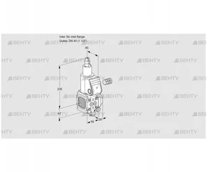 VAS2-/40R/LY (88016412) Газовый клапан Kromschroder