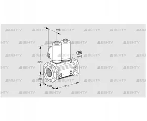 VCS780F05NNWGL3B/PPPP/MMMM (88204677) Сдвоенный газовый клапан Kromschroder