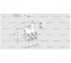 VCS2E25R/25R05NLWL3/PPPP/PPPP (88105985) Сдвоенный газовый клапан Kromschroder