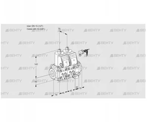 VCS1E15R/10R05NNVWR/MMMM/PPPP (88103963) Сдвоенный газовый клапан Kromschroder