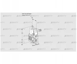 VAS2-/50R/NP (88016417) Газовый клапан Kromschroder