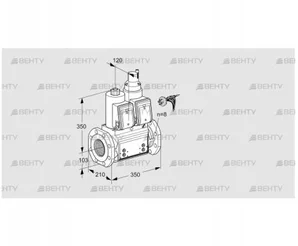 VCS8100F05NLKRB/PPPP/PPPP (88203910) Сдвоенный газовый клапан Kromschroder