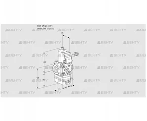 VAD120/15R/NW-25B (88011636) Газовый клапан с регулятором давления Kromschroder