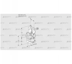 VAD115R/NW-100B (88029720) Газовый клапан с регулятором давления Kromschroder