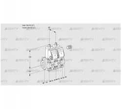 VCS3E50R/50R05NNWR/PPPP/PPPP (88100572) Сдвоенный газовый клапан Kromschroder