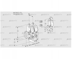 VCG2E40R/40R05NGEWR3/MMMM/PPBS (88104356) Клапан с регулятором соотношения Kromschroder