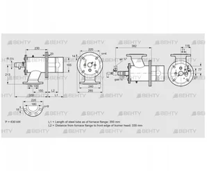 ZIO 165RBL-350/335-(20)D (84246042) Газовая горелка Kromschroder