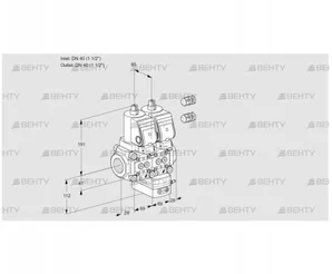 VCH2E40R/40R05NHEPGR3/PPPP/PPPP (88106388) Клапан с регулятором расхода Kromschroder