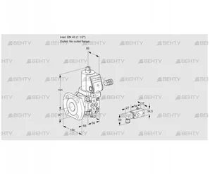 VAS240/-F/NWSR (88011707) Газовый клапан Kromschroder