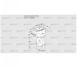 IBA125/80Z05/20-07Q2E (88302754) Дроссельная заслонка Kromschroder