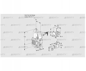 VAS1-/25R/NW (88034069) Газовый клапан Kromschroder