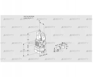 VAD1-/25R/NW-25A (88032573) Газовый клапан с регулятором давления Kromschroder