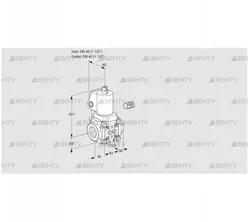 VAS340R/NQGL (88001829) Газовый клапан Kromschroder