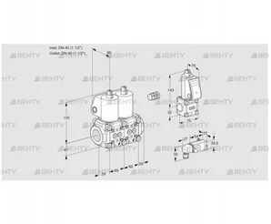 VCS2E40R/40R05NNQL/PPZS/-3PP (88105562) Сдвоенный газовый клапан Kromschroder