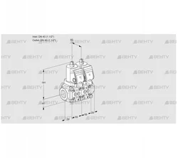 VCS2T40N/40N05NNQSR/PPPP/PPPP (88104015) Сдвоенный газовый клапан Kromschroder