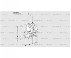 VCS2E50R/50R05NNWR/PPPP/PPPP (88104560) Сдвоенный газовый клапан Kromschroder