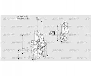 VAG2E40R/40R05GEVQR/PP/ZS (88102656) Газовый клапан с регулятором соотношения Kromschroder