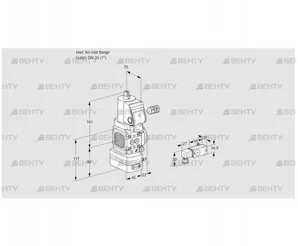 VAD1-/25R/NWSR-100A (88020217) Газовый клапан с регулятором давления Kromschroder