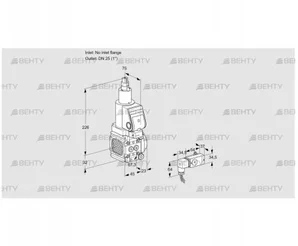 VAS1T-/25N/LQSR (88011260) Газовый клапан Kromschroder