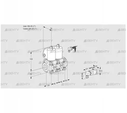 VCS1E25R/25R05NNWL/PPPP/2-PP (88102893) Сдвоенный газовый клапан Kromschroder