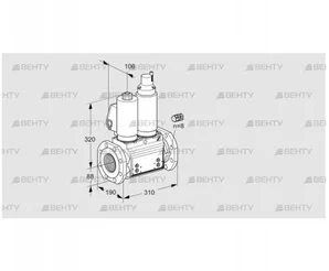 VCS780F05NLWGL3B/PPPP/MMMM (88203357) Сдвоенный газовый клапан Kromschroder