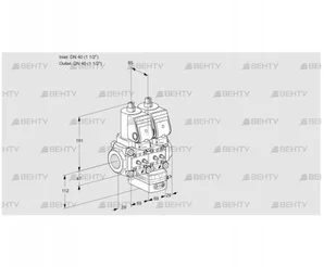 VCG2T40N/40N05NGAQGR/MMMM/PPPP (88100773) Клапан с регулятором соотношения Kromschroder