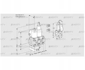 VCD1E25R/25R05D-100LWL3/PPZS/PPPP (88104451) Регулятор давления Kromschroder