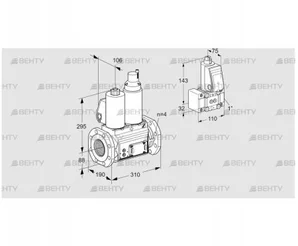 VCS7T80A05NLQLE/PPZ-/PPPP (88206960) Сдвоенный газовый клапан Kromschroder